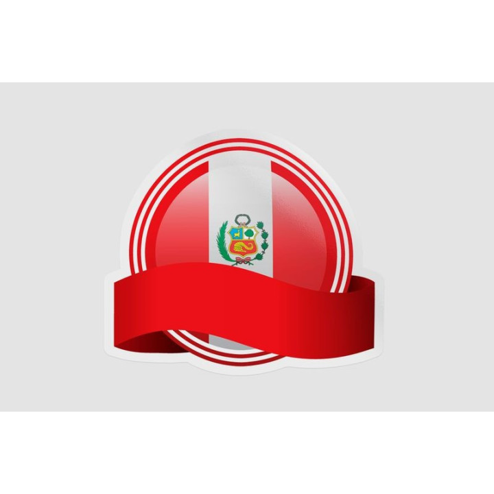 Peru Flag Style 93 Sticker - DecalsHouse