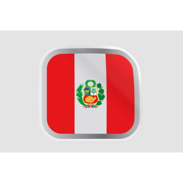 Peru Flag Style 97 Sticker - DecalsHouse