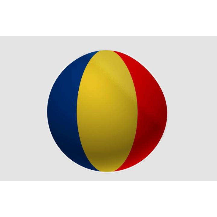 Republic Of Chad Flag Style 14 Sticker - DecalsHouse