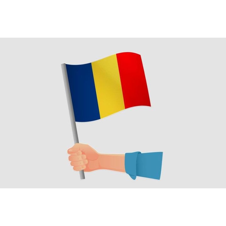 Republic Of Chad Flag Style 17 Sticker - DecalsHouse