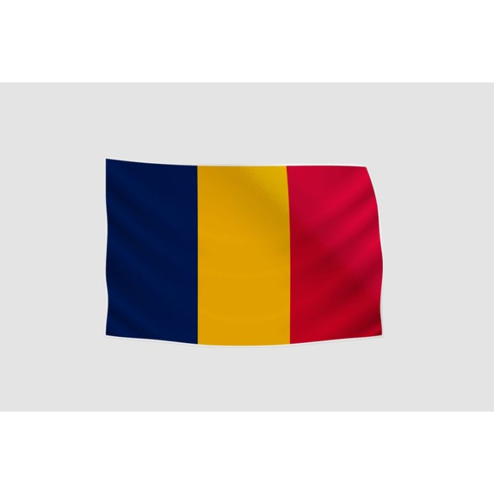 Republic Of Chad Flag Style 18 Sticker - DecalsHouse