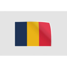Republic Of Chad Flag Style 20 Sticker - DecalsHouse