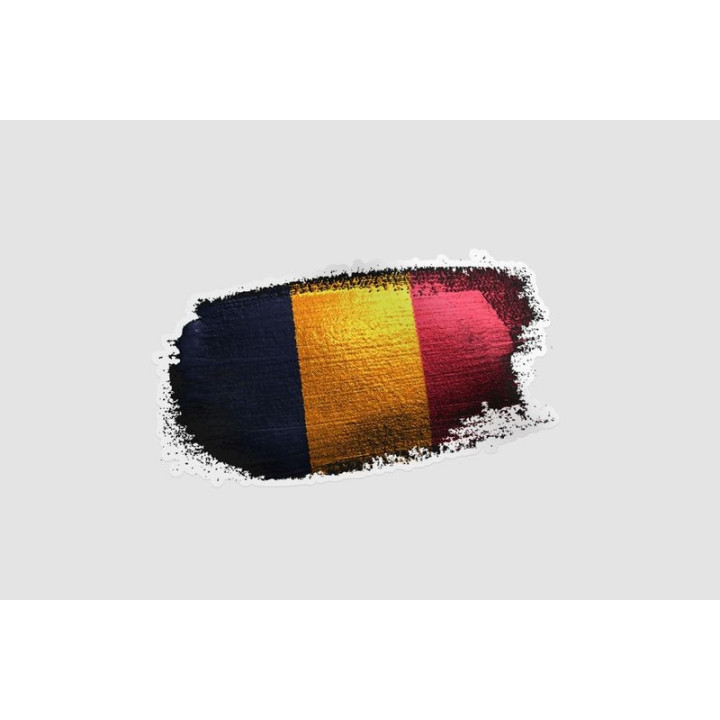 Republic Of Chad Flag Style 21 Sticker - DecalsHouse