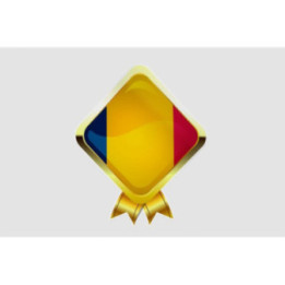 Republic Of Chad Flag Style 3 Sticker - DecalsHouse
