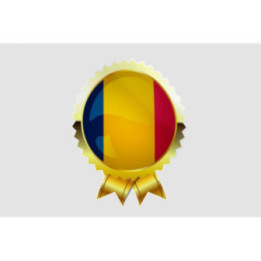 Republic Of Chad Flag Style 4 Sticker - DecalsHouse