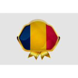 Republic Of Chad Flag Style 5 Sticker - DecalsHouse