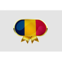Republic Of Chad Flag Style 7 Sticker - DecalsHouse