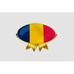 Republic Of Chad Flag Style 9 Sticker - DecalsHouse