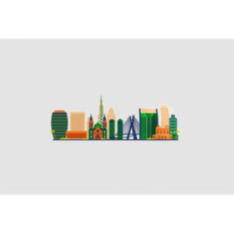 Sao Paulo Skyline Style 2 Sticker - DecalsHouse