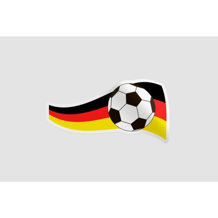 Soccer Ball Flag Style 2 Sticker - DecalsHouse
