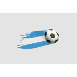 Soccer Ball Fly Background Flag Of Argentina Sticker - DecalsHouse