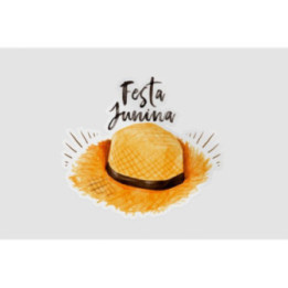 Festa Junina Straw Hat Stickers – June Festival (2-Pack)