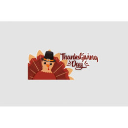 Turkey And Leaves Of Thanksgiving Day Sticker - DecalsHouse