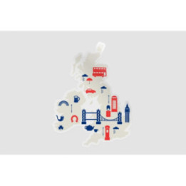 Uk Map Landmark - DecalsHouse