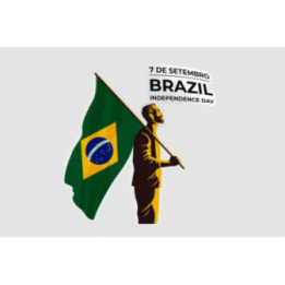 Vintage Independence Day Of Brazil Sticker - DecalsHouse