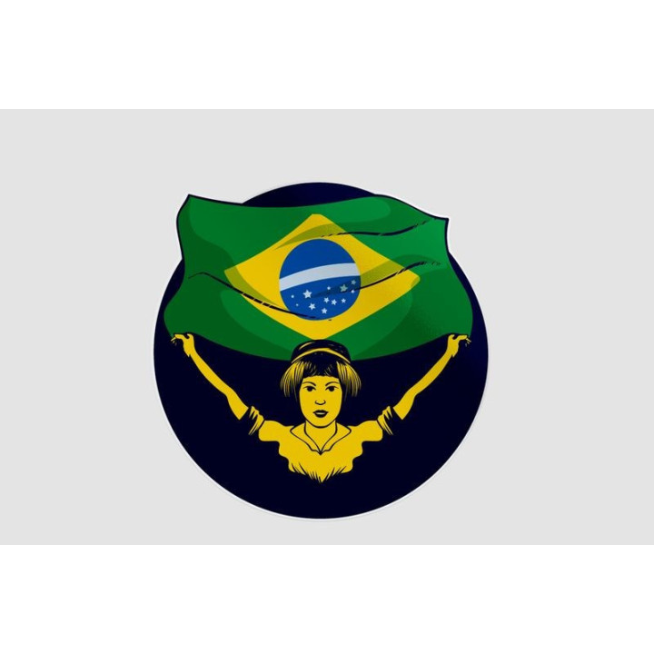 Vintage Independence Day Of Brazil Style 5 Sticker - DecalsHouse