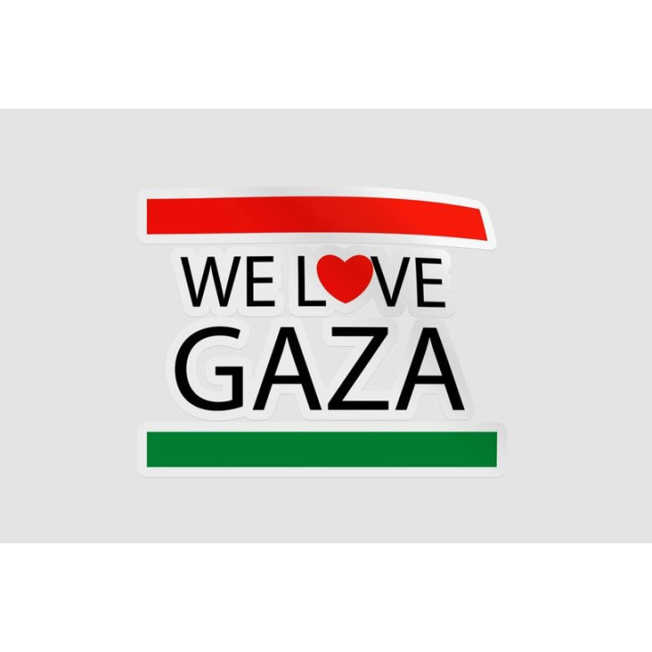 We Love Gaza Sticker - DecalsHouse
