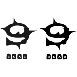 9xdead Stickers – Death Metal Band Logo Decals (2-Pack)