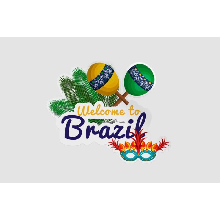 Welcome To Brazil Dh Style 2 Sticker - DecalsHouse