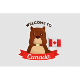 Welcome To Canada Grizzly Bear Style 2 Sticker - DecalsHouse