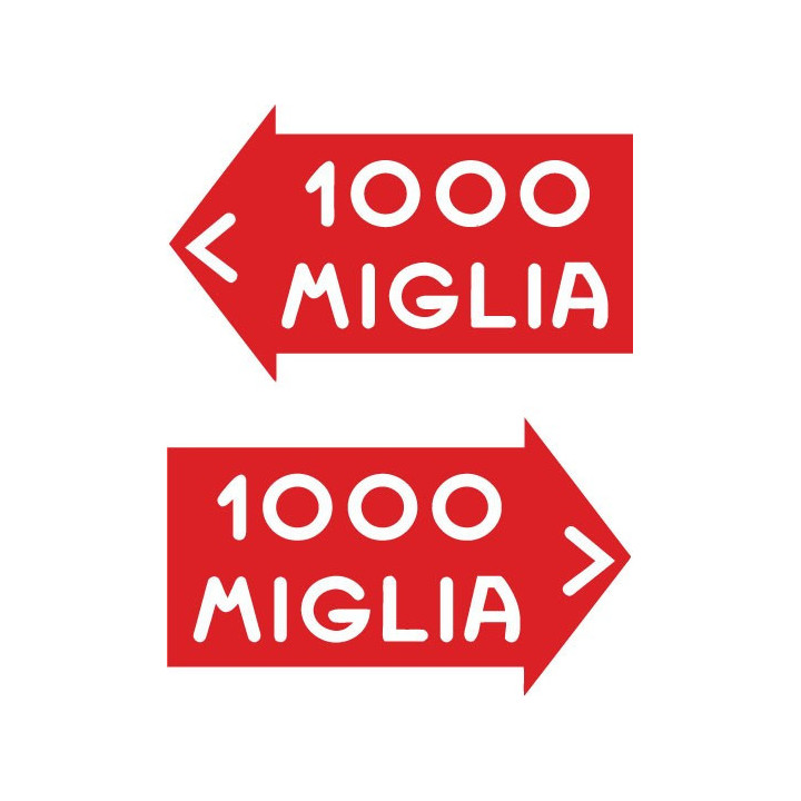 1000 Miglia Stickers – Mille Miglia Italian Race Emblem (2-Pack)