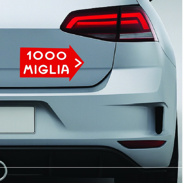 1000 Miglia Stickers – Mille Miglia Italian Race Emblem (2-Pack)