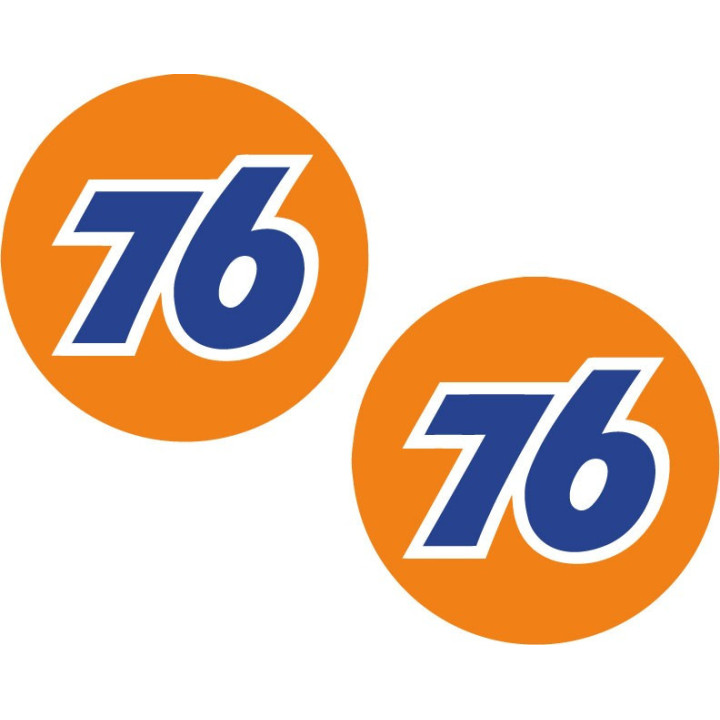 76 Fuel Stickers – Motorsport Sponsor Racing Decals (2-Pack)