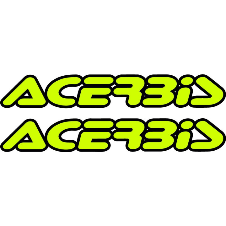 Acerbis Style 9 Green Stickers – Motocross Sponsor Decals (2-Pack)