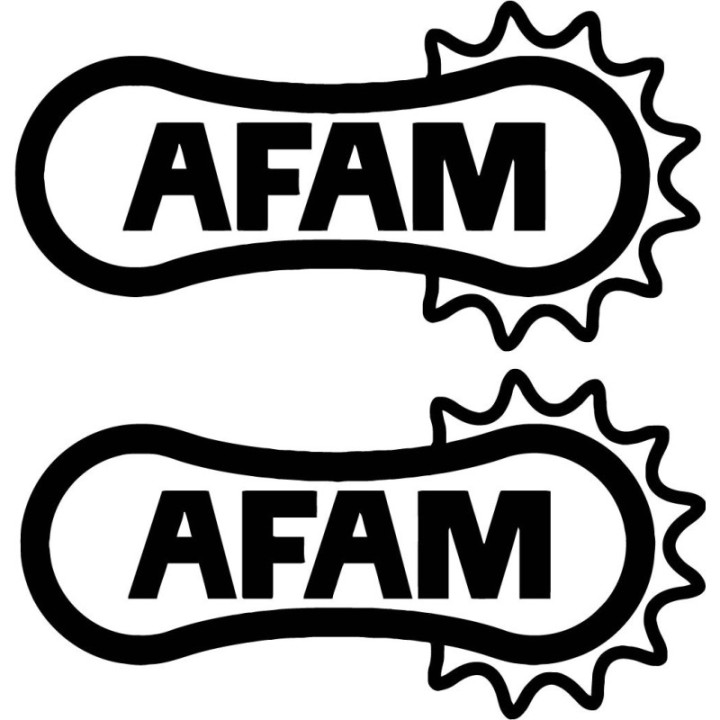 2x Afam Logo Black And White Stickers Decals - DecalsHouse