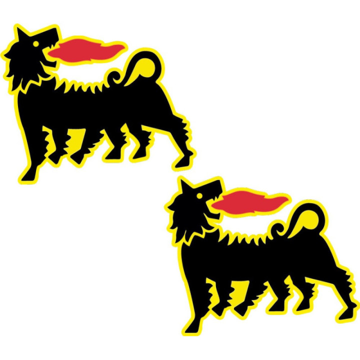 2x Agip Dragon Logo Stickers Decals - DecalsHouse