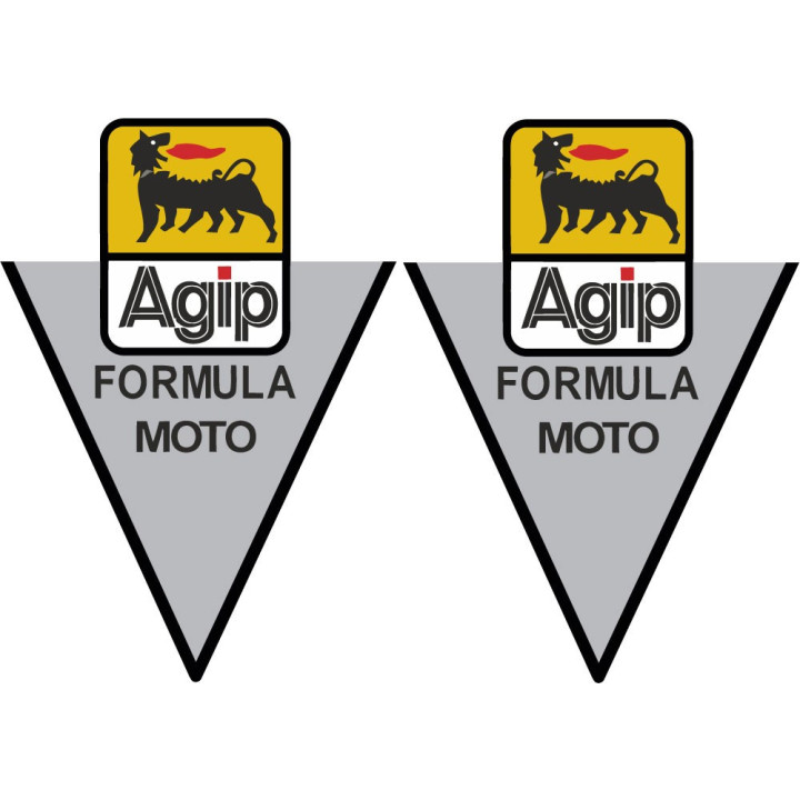 Agip Formula Moto Stickers – MotoGP Oil Sponsor Racing Decals (2-Pack)