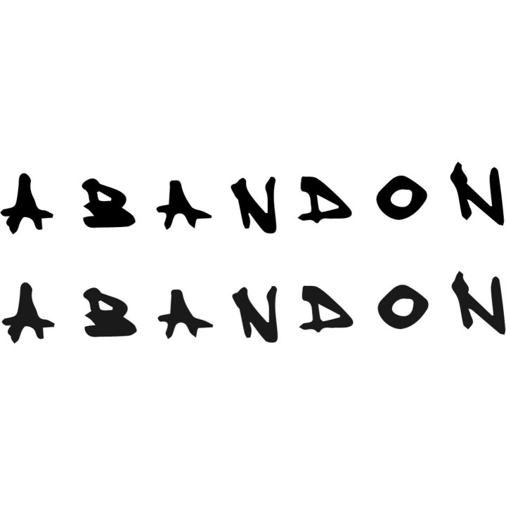 Abandon Band Logo Stickers – Music Decals (2-Pack)