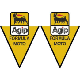 2x Agip Logo Formula Moto Style 2 Stickers Decals - DecalsHouse