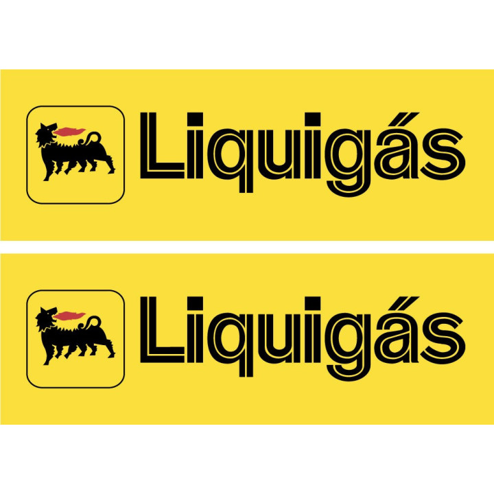 2x Agip Logo Liquigas Stickers Decals - DecalsHouse