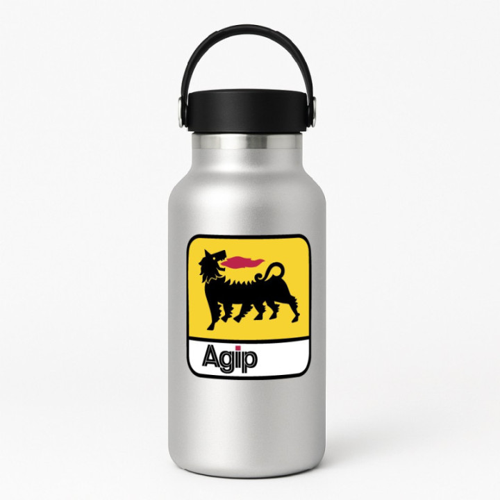 Agip Logo Style 2 Stickers – ENI Ferrari MotoGP Racing Sponsor Decals (2-Pack)