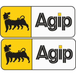2x Agip Logo Style 3 Stickers Decals - DecalsHouse