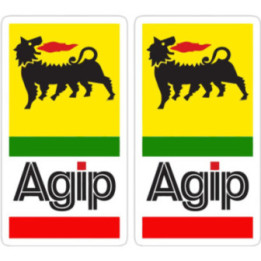 Agip Style 6 Stickers – Italian Motorsport Sponsor Decals (2-Pack)
