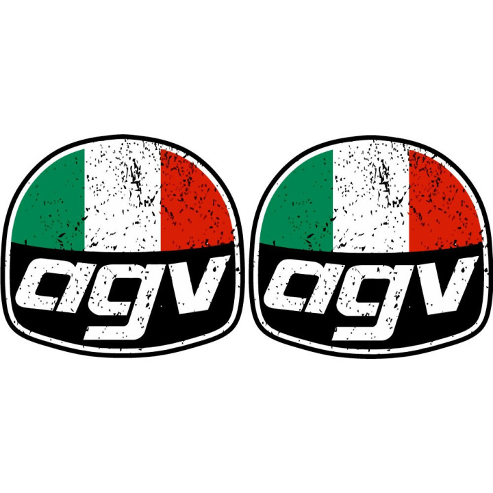 2x Agv Logo Style 5 Stickers Decals - DecalsHouse