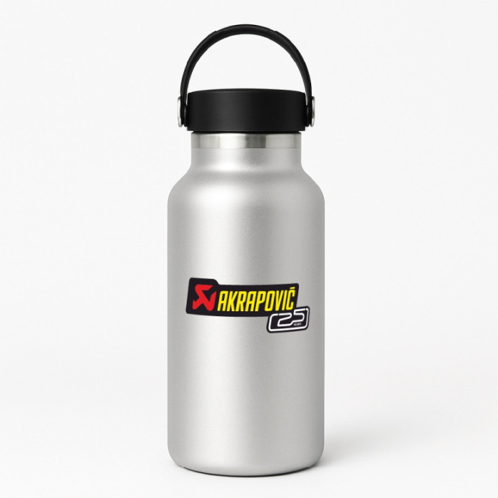 2x Akrapovic Logo 25 Years Stickers Decals - DecalsHouse