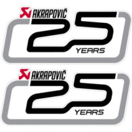 2x Akrapovic Logo 25 Years Style 2 Stickers Decals - DecalsHouse