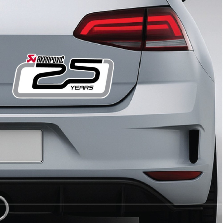 2x Akrapovic Logo 25 Years Style 2 Stickers Decals - DecalsHouse