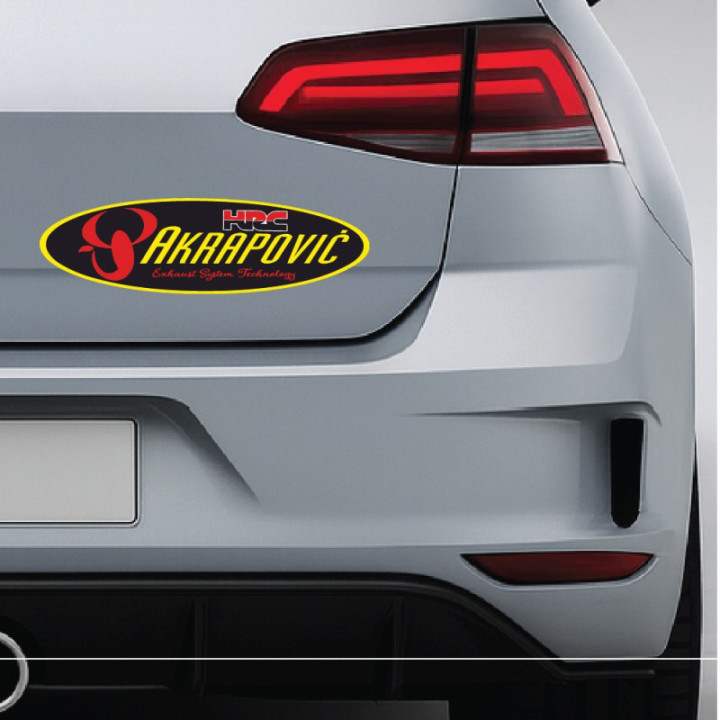 Akrapovic HRC Stickers – Racing Exhaust Sponsor Decals (2-Pack)