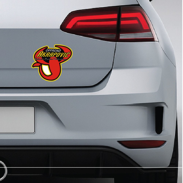 2x Akrapovic Logo Offroad Stickers Decals - DecalsHouse