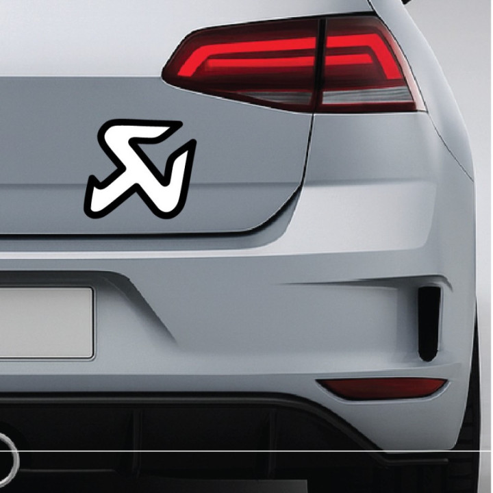 2x Akrapovic Logo Outline Stickers Decals - DecalsHouse