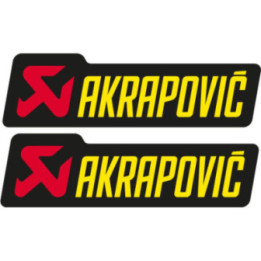 2x Akrapovic Logo Stickers Decals - DecalsHouse