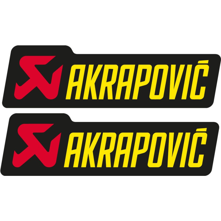 2x Akrapovic Logo Stickers Decals - DecalsHouse