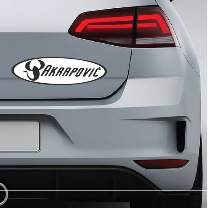 2x Akrapovic Logo Style 10 Stickers Decals - DecalsHouse