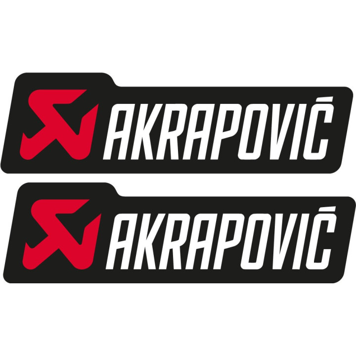 2x Akrapovic Logo Style 2 Stickers Decals - DecalsHouse