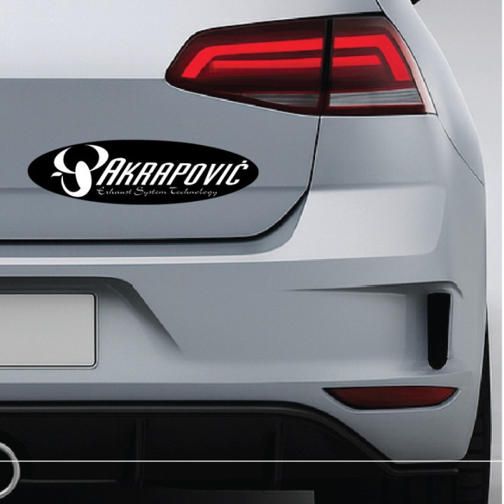 2x Akrapovic Logo Style 6 Stickers Decals - DecalsHouse