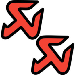2x Akrapovic Logo Style 7 Stickers Decals - DecalsHouse